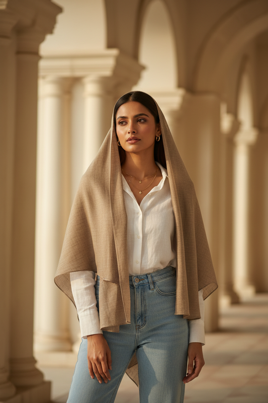 Toasted Taupe — Malaysian Georgette Scarf