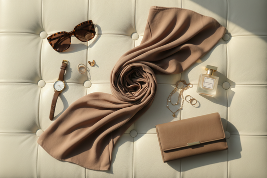 Toasted Taupe — Malaysian Georgette Scarf