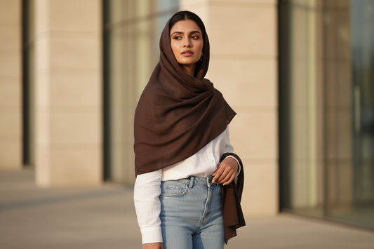 Coffee Veil — Malaysian Georgette Scarf