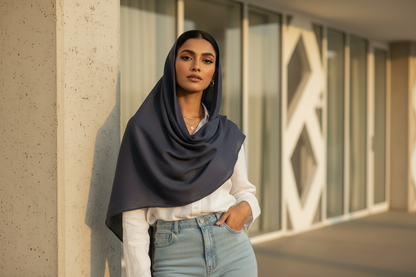 Midnight Slate — Moja Jersey Scarf