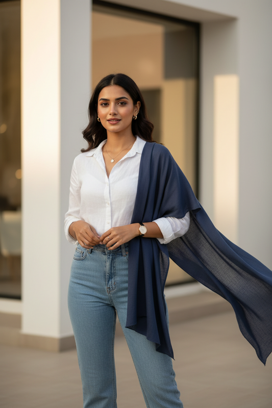 Midnight Slate — Moja Jersey Scarf