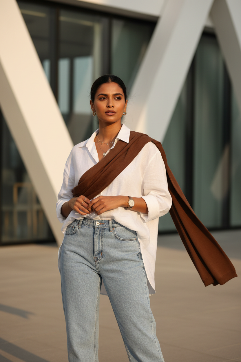 Burnt Cocoa — Moja Jersey Scarf