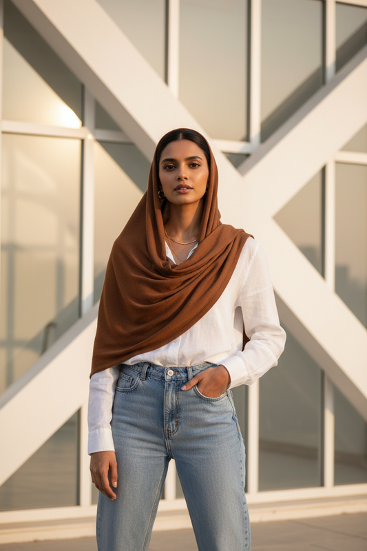 Burnt Cocoa — Moja Jersey Scarf