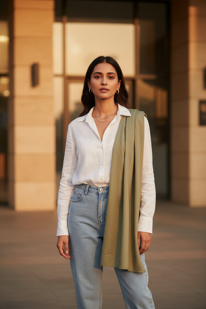 Soft Olive — MOJA Jersey Scarf