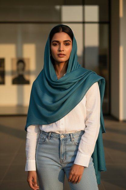 Twilight Teal — MOJA Jersey Scarf