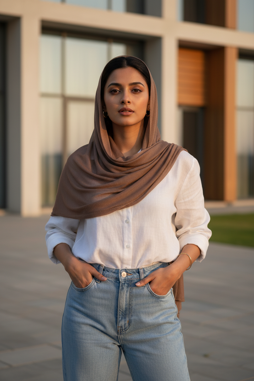 Mocha Dust — MOJA Jersey Scarf