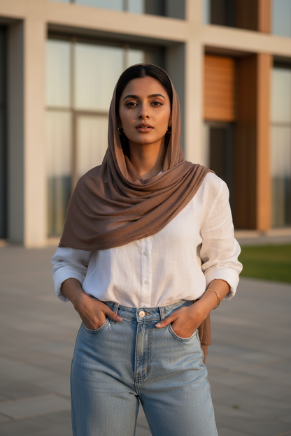 Mocha Dust — MOJA Jersey Scarf