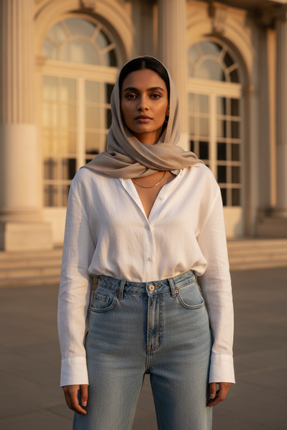 Mushroom Ash — MOJA Jersey Scarf