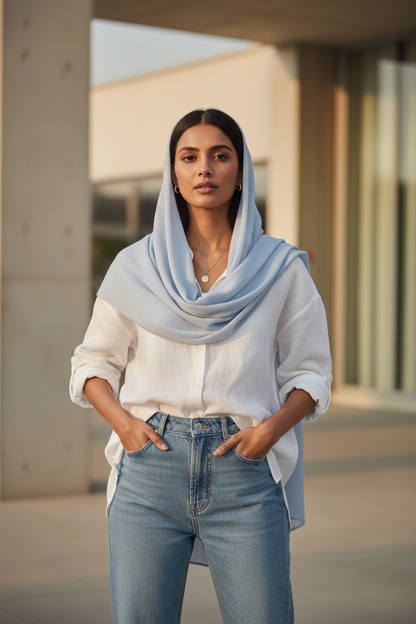 Platinum Veil — MOJA Jersey Scarf