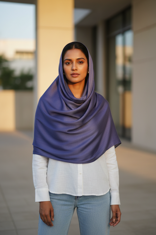 Ash Periwinkle — MOJA Jersey Scarf