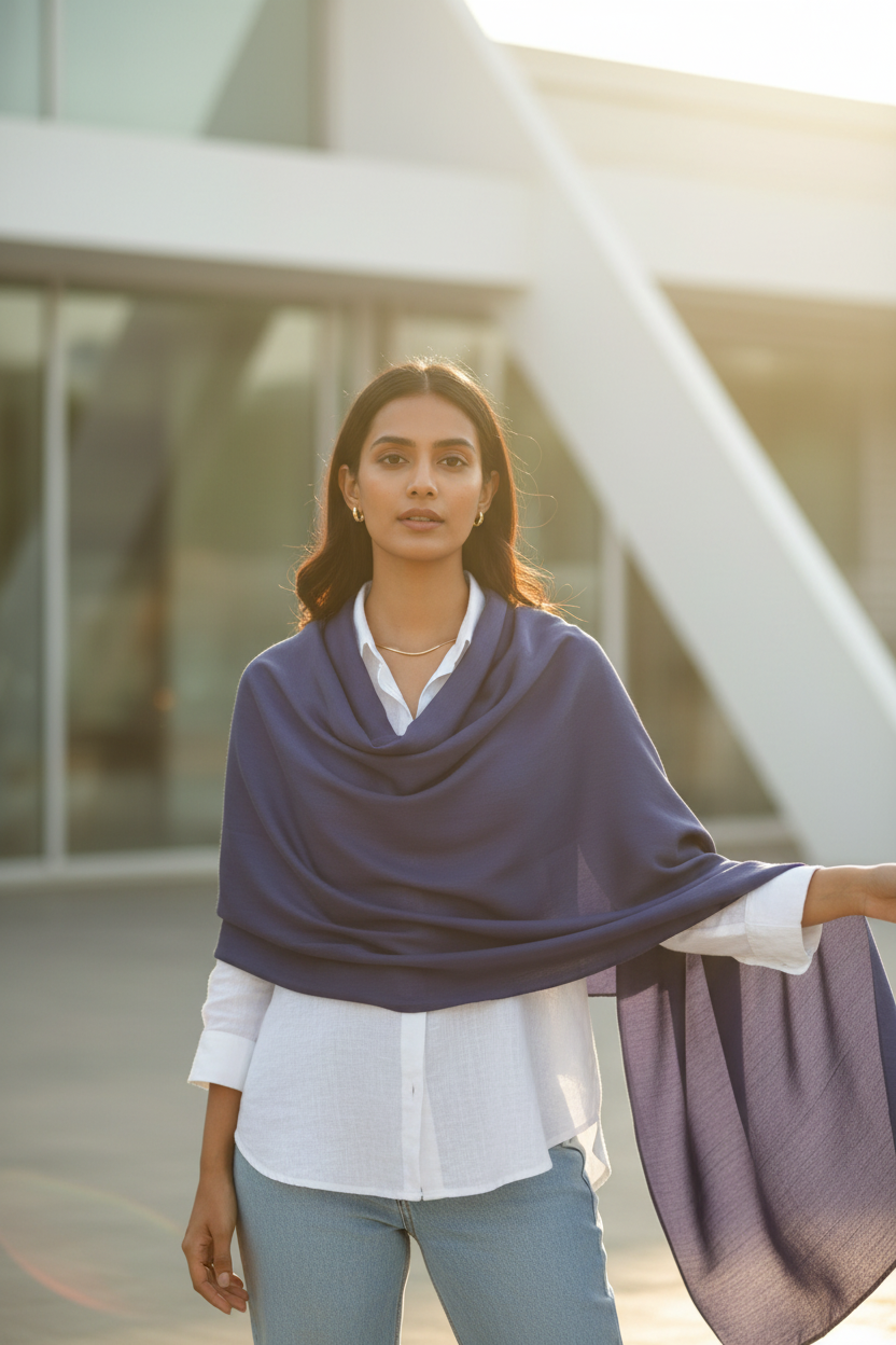 Ash Periwinkle — MOJA Jersey Scarf