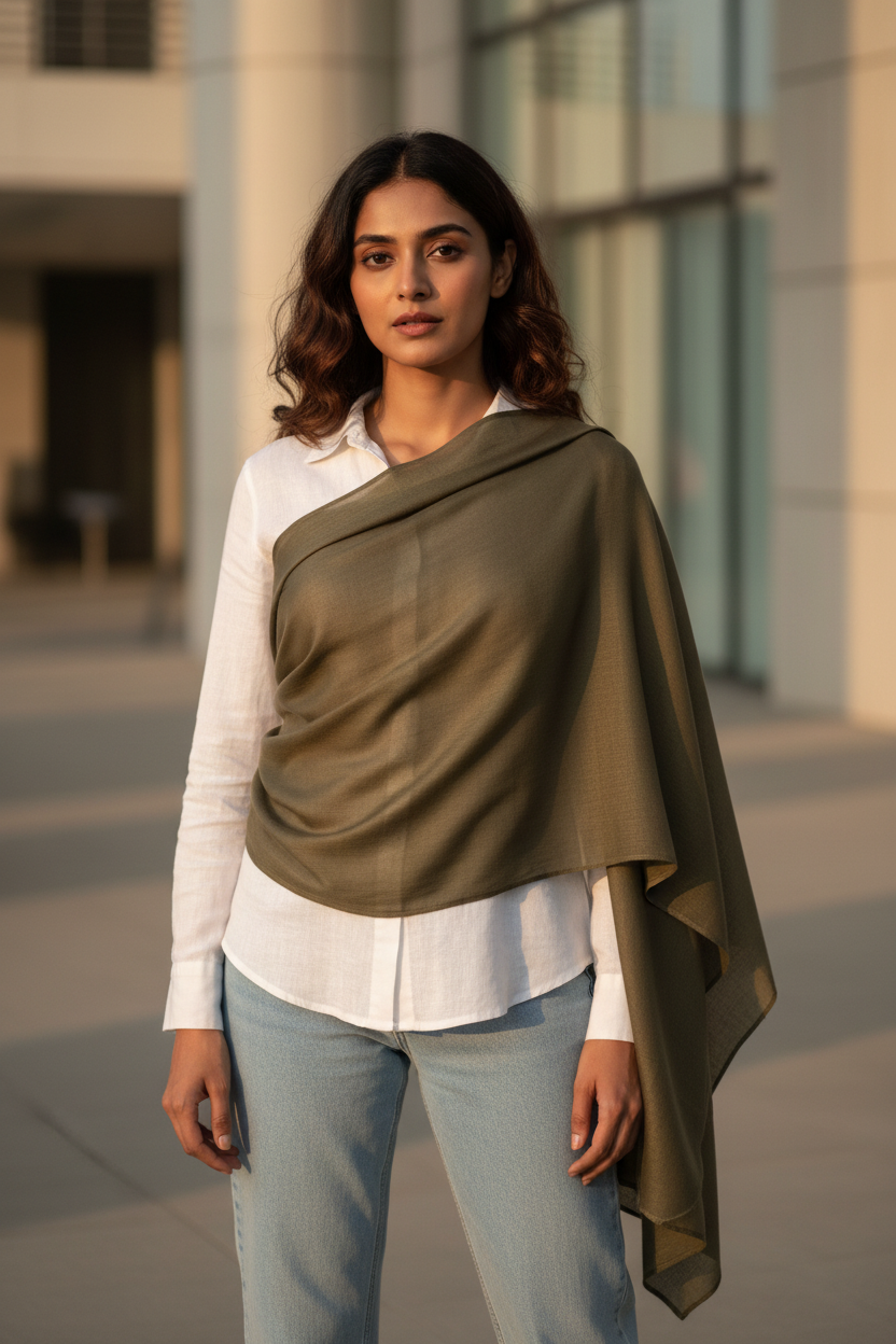 Earth Olive — MOJA Jersey Scarf