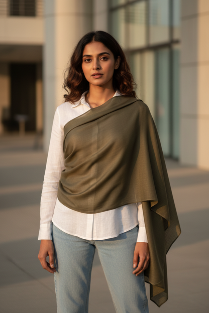 Earth Olive — MOJA Jersey Scarf