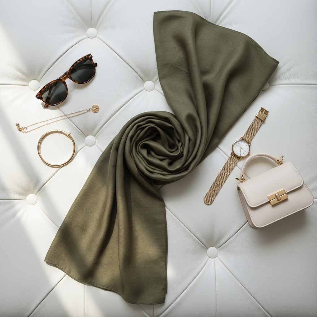 Earth Olive — MOJA Jersey Scarf