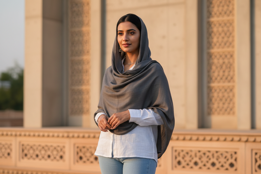 Soft Graphite — MOJA Jersey Scarf