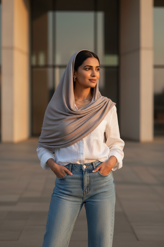 Taupe Mist — MOJA Jersey Scarf