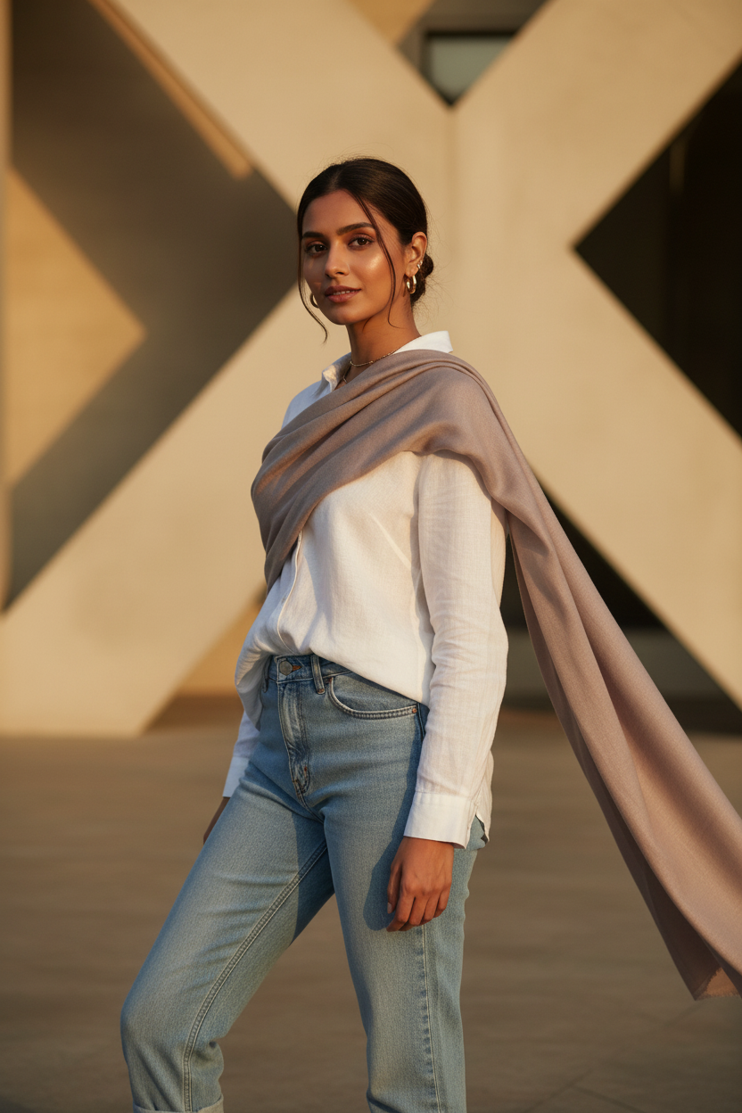 Taupe Mist — MOJA Jersey Scarf