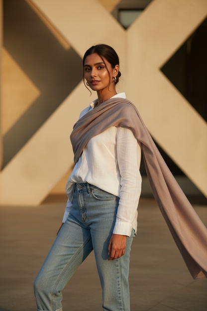 Taupe Mist — MOJA Jersey Scarf