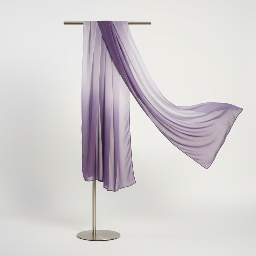 Violet Mist — HIBA Ombre Georgette Scarf