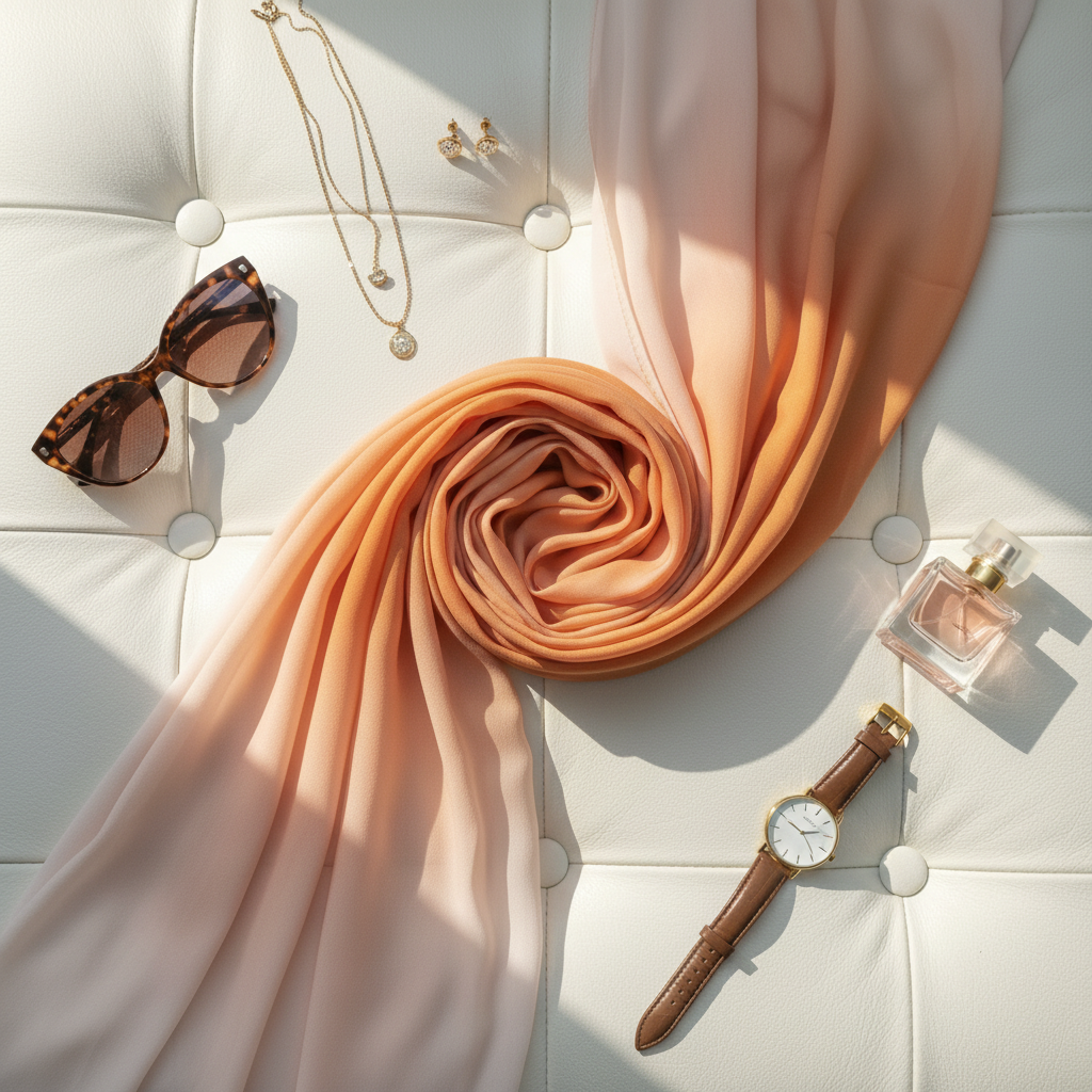 Honey Fade — HIBA Ombre Georgette Scarf