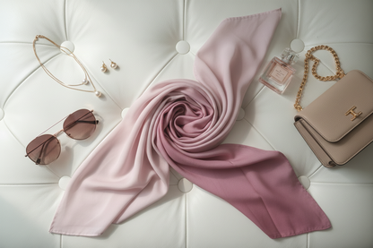 Mauve Horizon — HIBA Ombre Georgette Scarf
