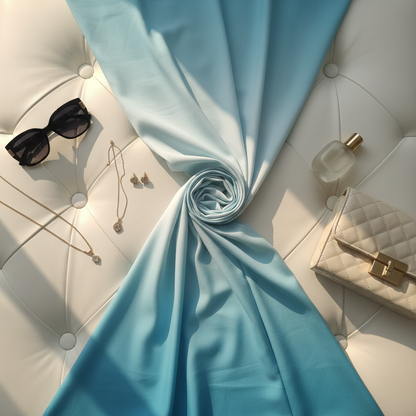 Ocean Breeze — HIBA Ombre Georgette Scarf