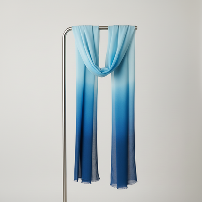 Ocean Breeze — HIBA Ombre Georgette Scarf