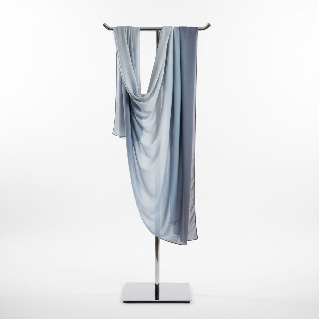 Smoke Horizon — HIBA Ombre Georgette Scarf