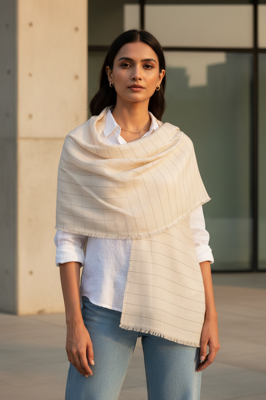 Soft Latte — Cotton Scarf