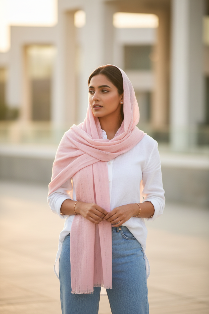 Rosy Dream — Cotton Scarf