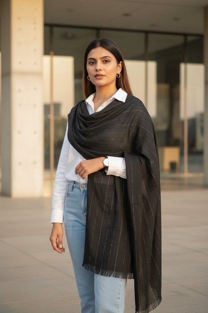 Starry Noir — Cotton Scarf