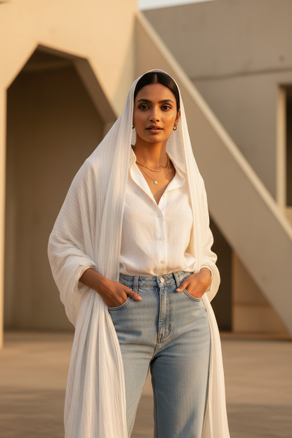 Champagne Mist — Cotton Scarf