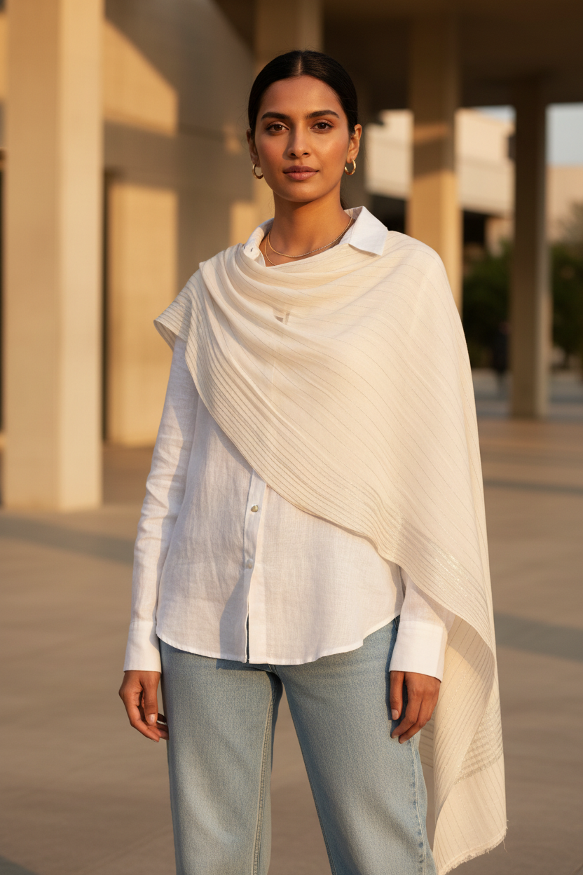 Champagne Mist — Cotton Scarf