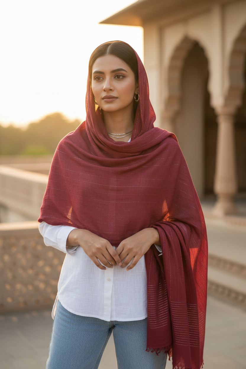 Wine Luxe — Cotton Scarf