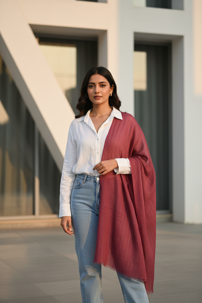 Wine Luxe — Cotton Scarf