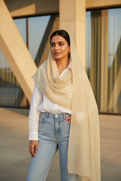 Honey Cream — Cotton Scarf
