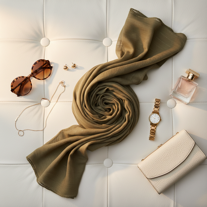 Taupe Latte — Cotton Scarf