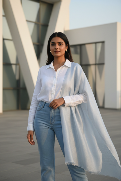 Blue Petal — Chiffon Scarf