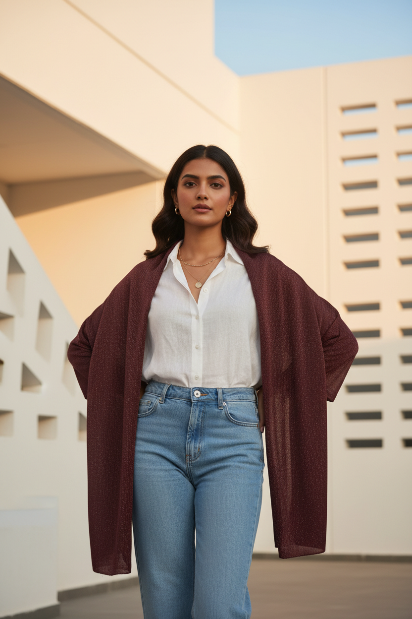 Garnet Whisper — Chiffon Scarf