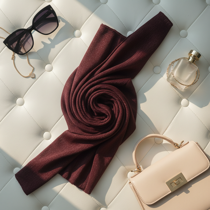 Garnet Whisper — Chiffon Scarf