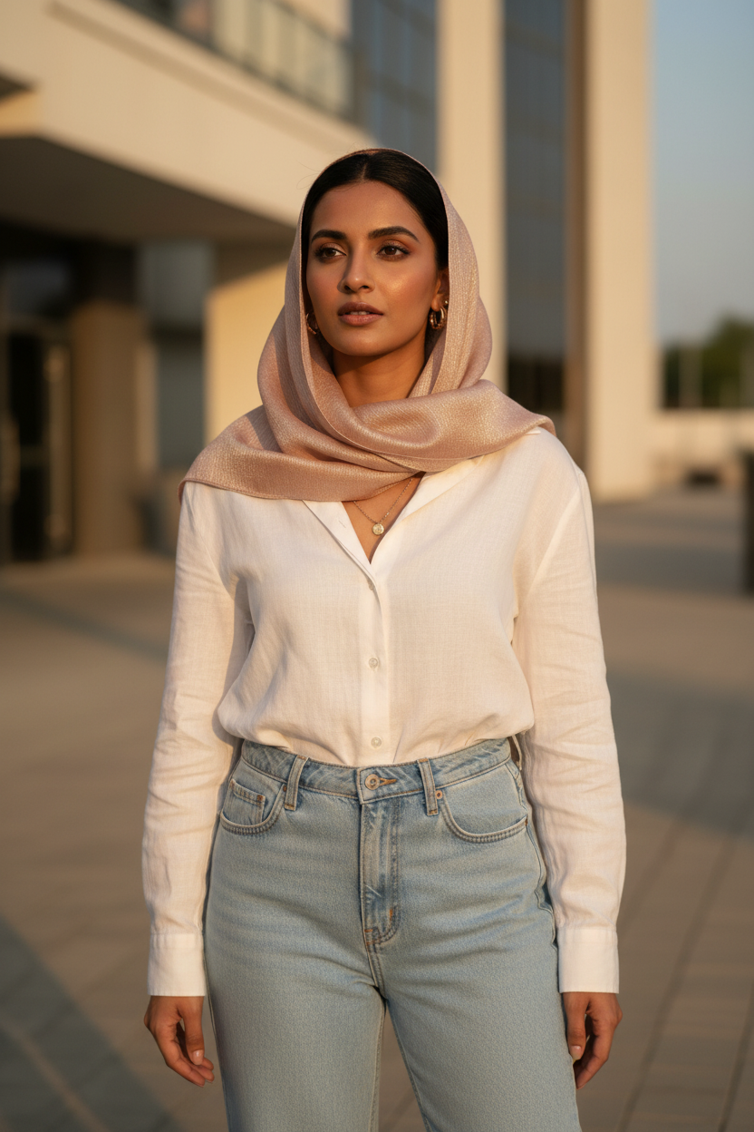 Nude Mist — Chiffon Scarf