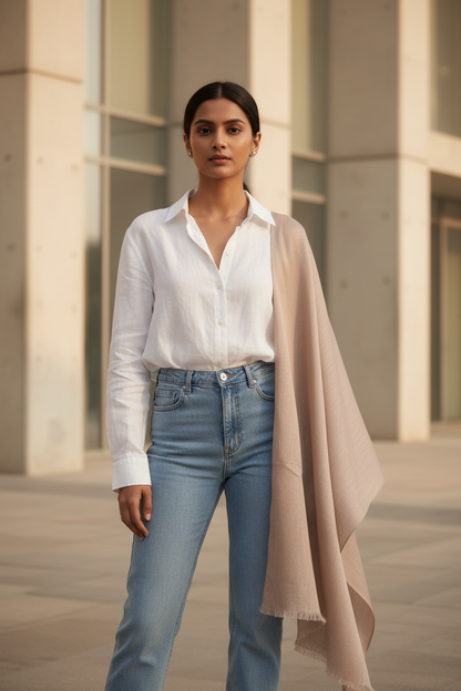 Champagne Bloom — Chiffon Scarf