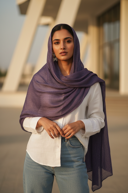 Plum Muse — Chiffon Scarf