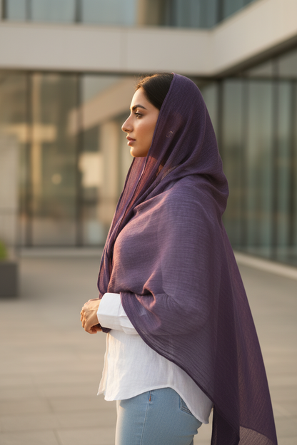 Plum Muse — Chiffon Scarf