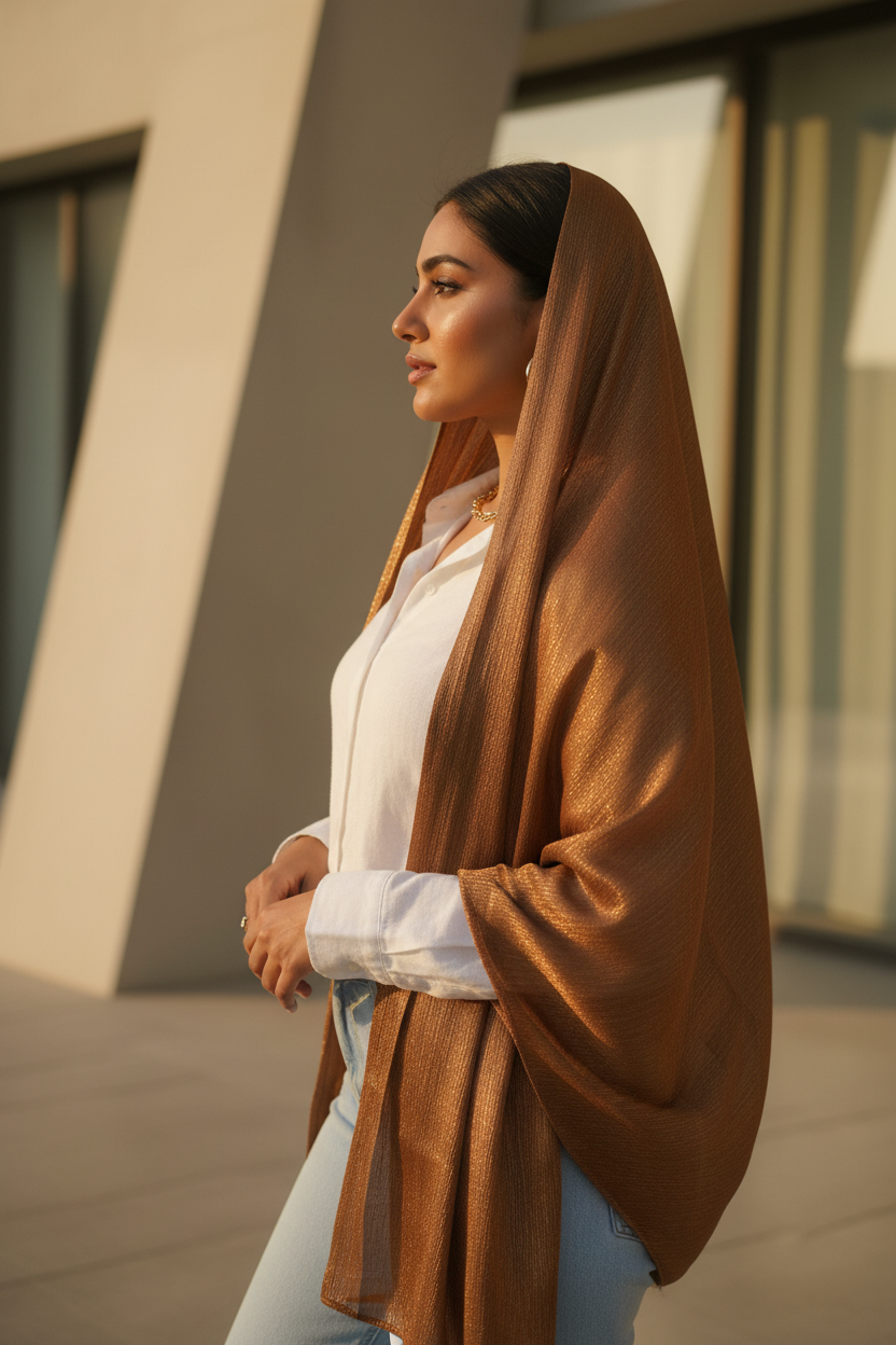 Copper Muse — Chiffon Scarf