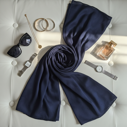 Midnight Shimmer — Chiffon Scarf