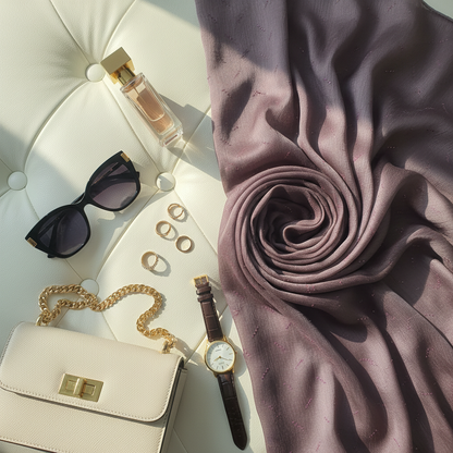 Lilac Shimmer — Chiffon Scarf