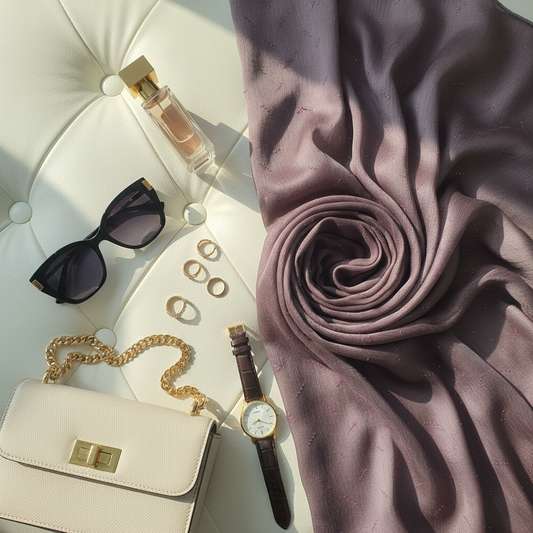 Lilac Shimmer — Chiffon Scarf