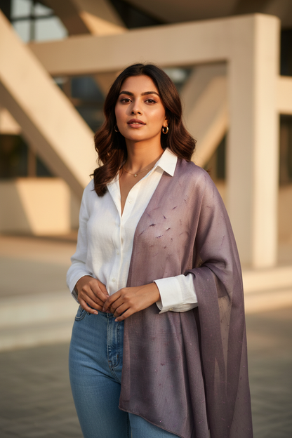 Lilac Shimmer — Chiffon Scarf