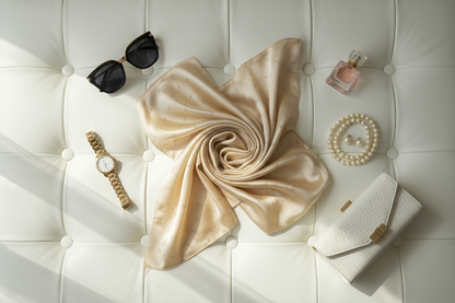 Champagne Glow — Chiffon Scarf